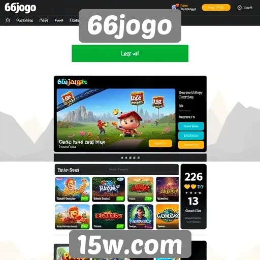 Navegando pela interface do site 66jogo